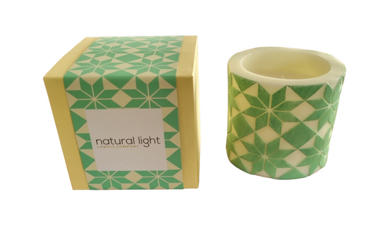 Pop Star 4" Rec Pillar White/ Jade