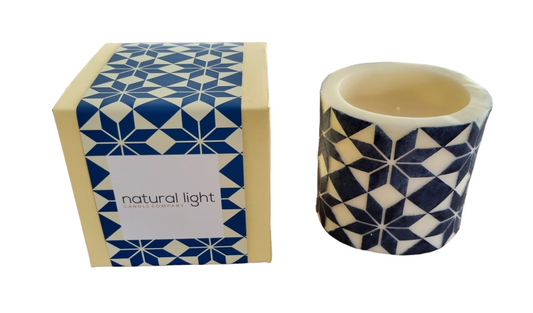 Pop Star 4" Rec Pillar White/Blue