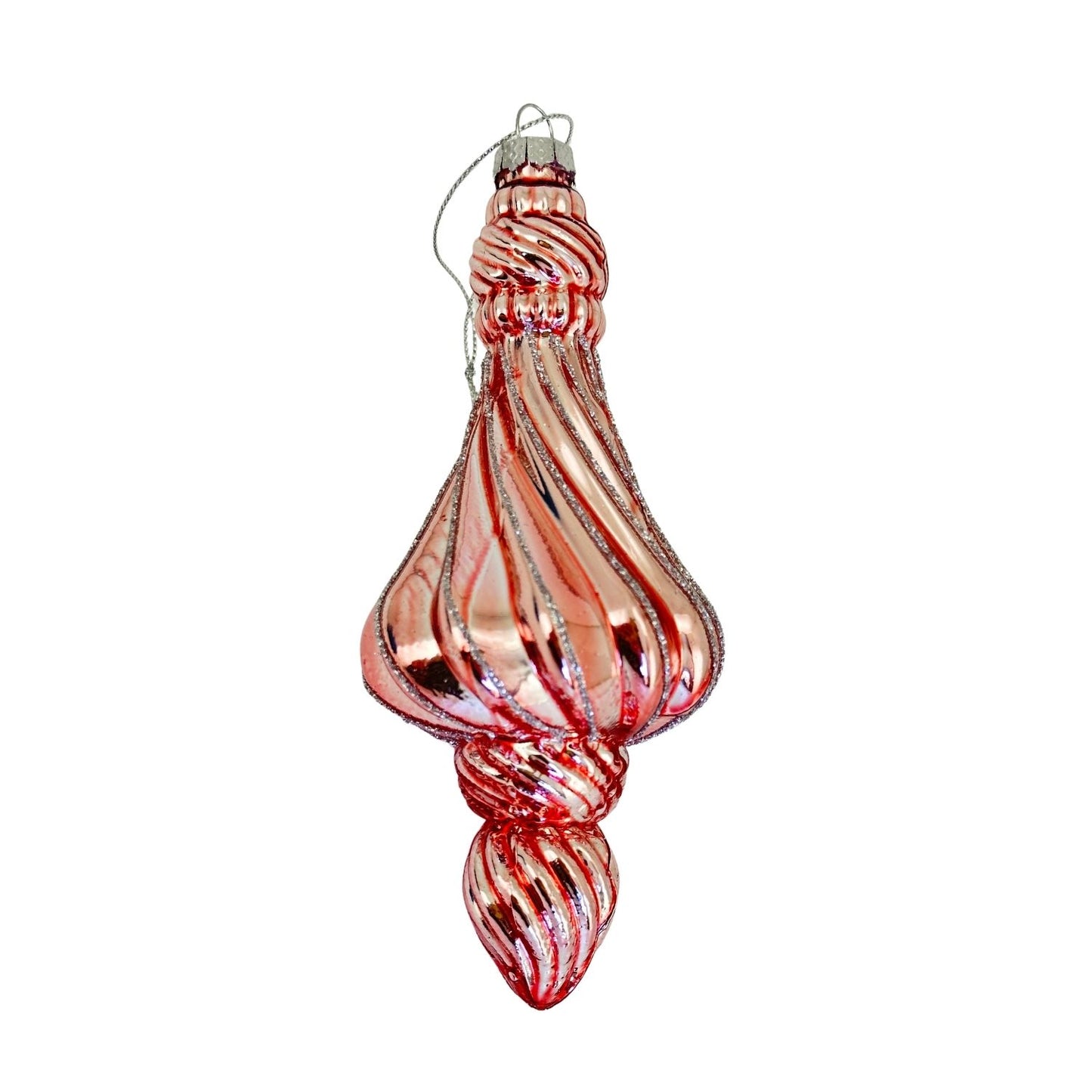 Pink Finial Long Hanging Bauble