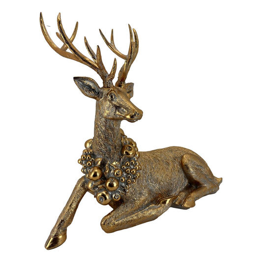 Gold Sitting Deer 72cm