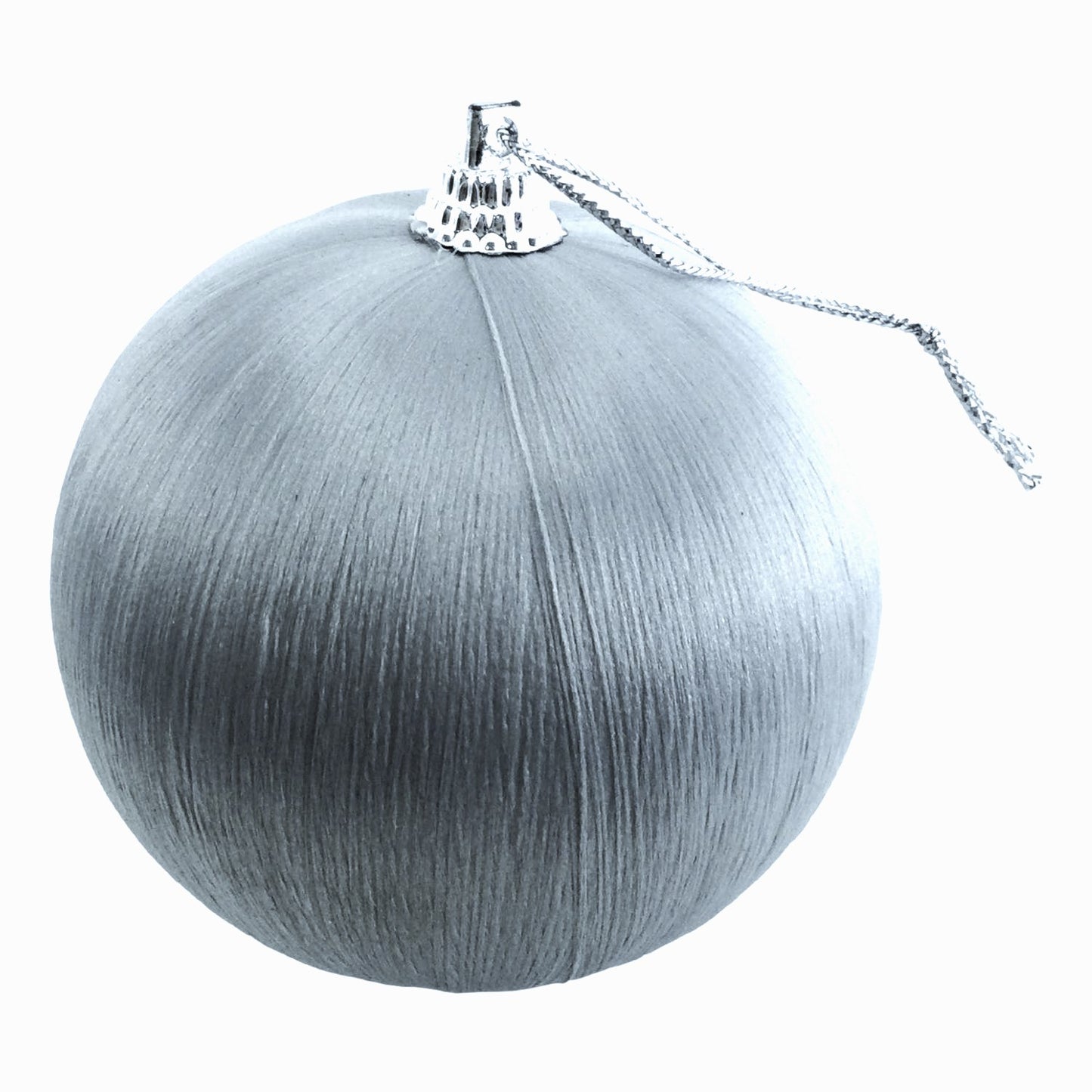 Silver Silk Ball 8cm Box of 6