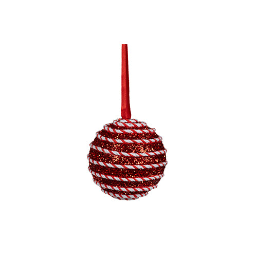 Hanging Red Candy Cane Bauble