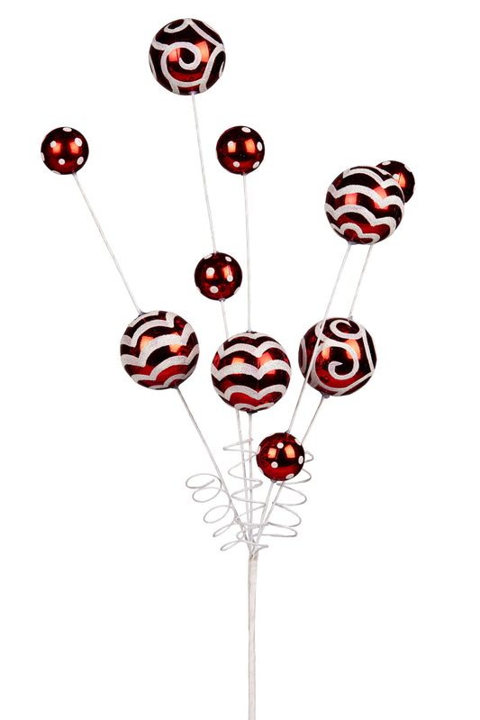 Spray Red Baubles