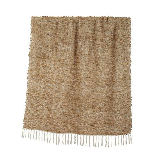 Burbujeo Cotton Blend Throw Honey