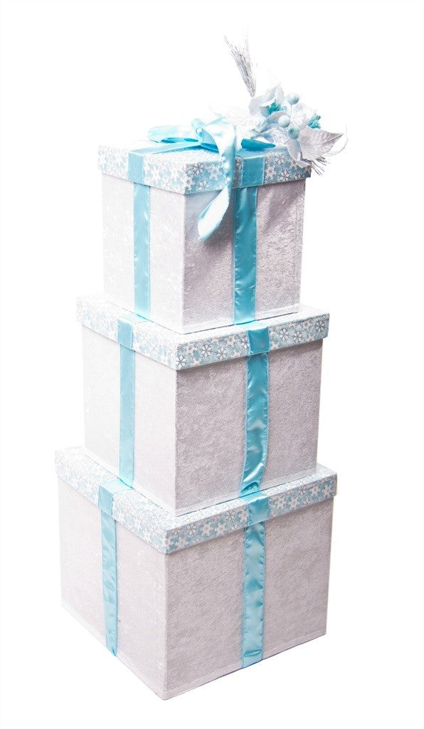 White Blue Boxes Set 3