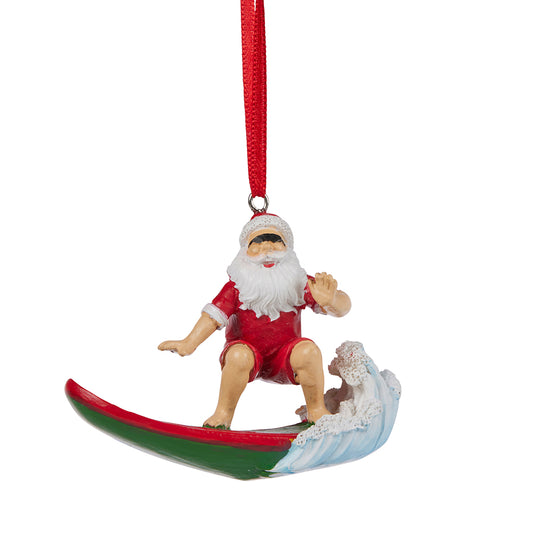 Christmas Surfing Santa 8cm