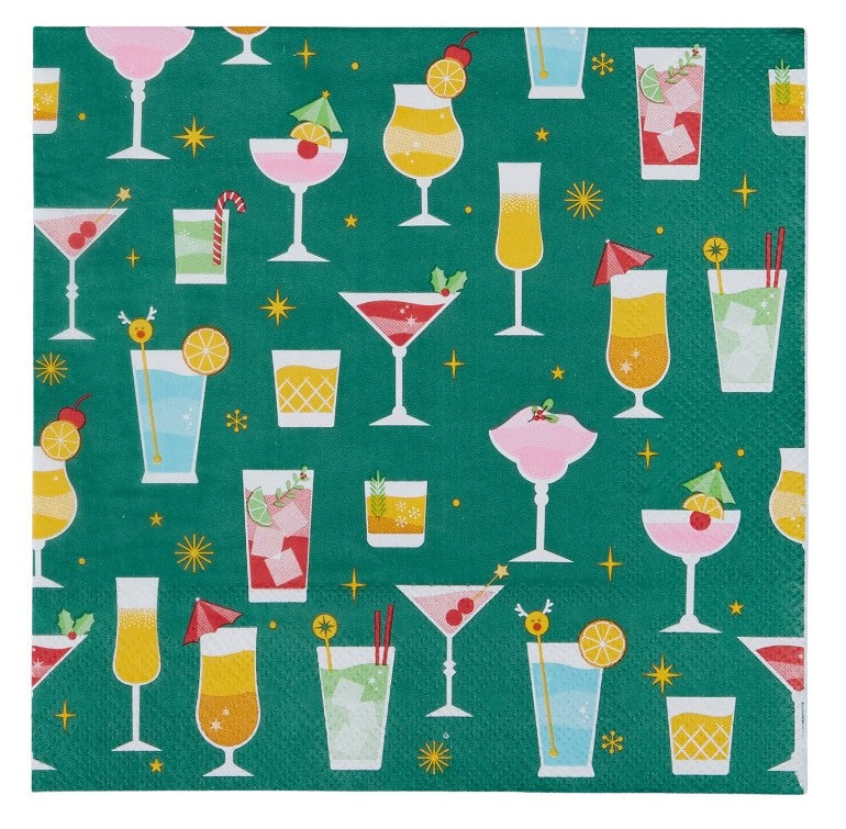 Cin Cin 20pk Napkin Green