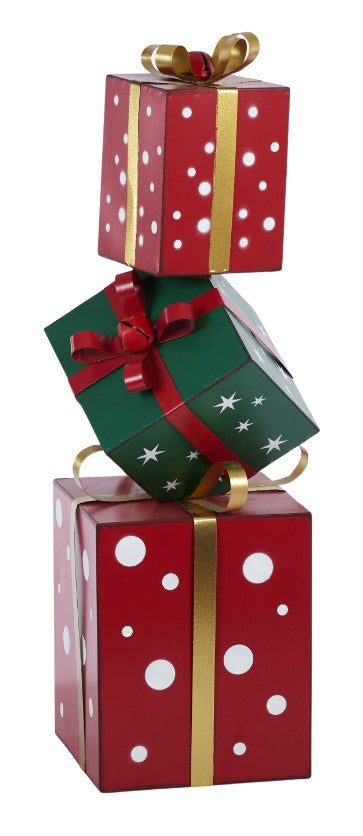 Red and Green Present Stack