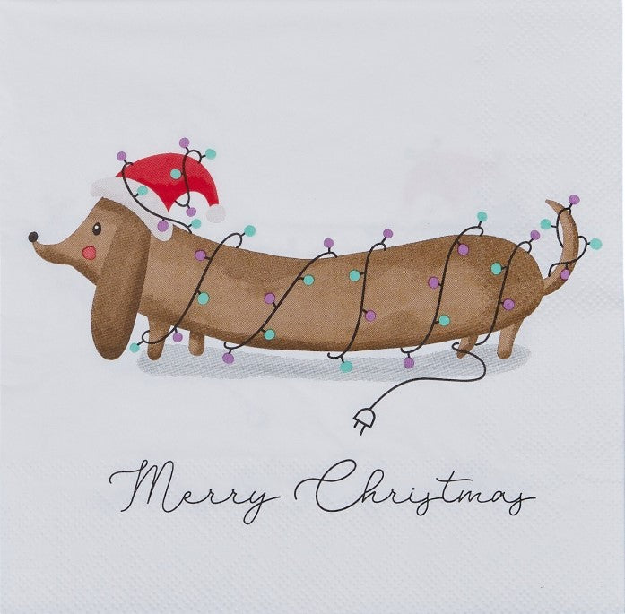 Santas Helper Napkins White 20pk