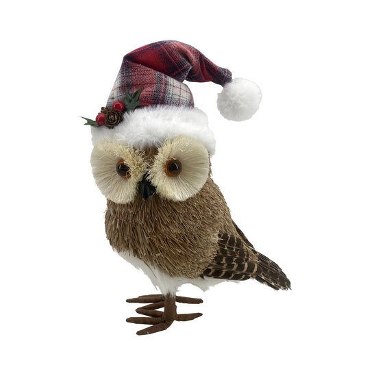 Sisal Natural Red Owl w/Hat Large