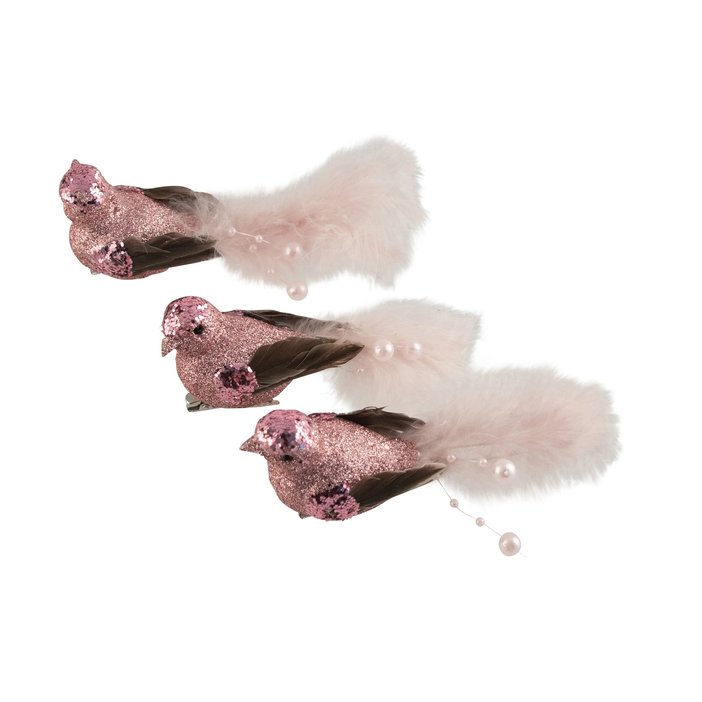 Clip Bird Pink Brown