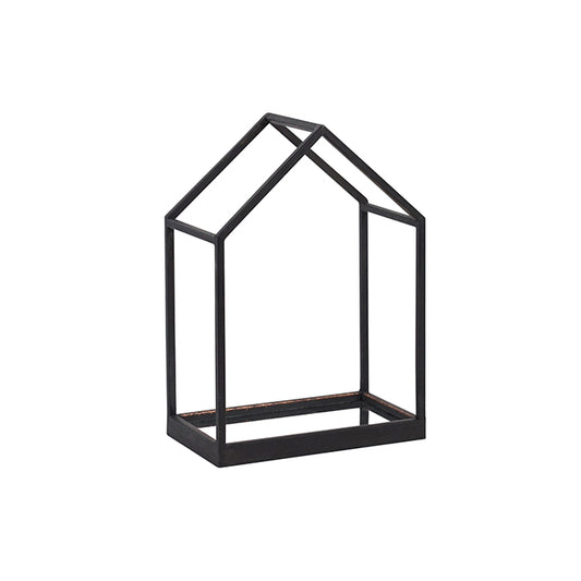Darwin Iron Black Mirror House Tray Sm