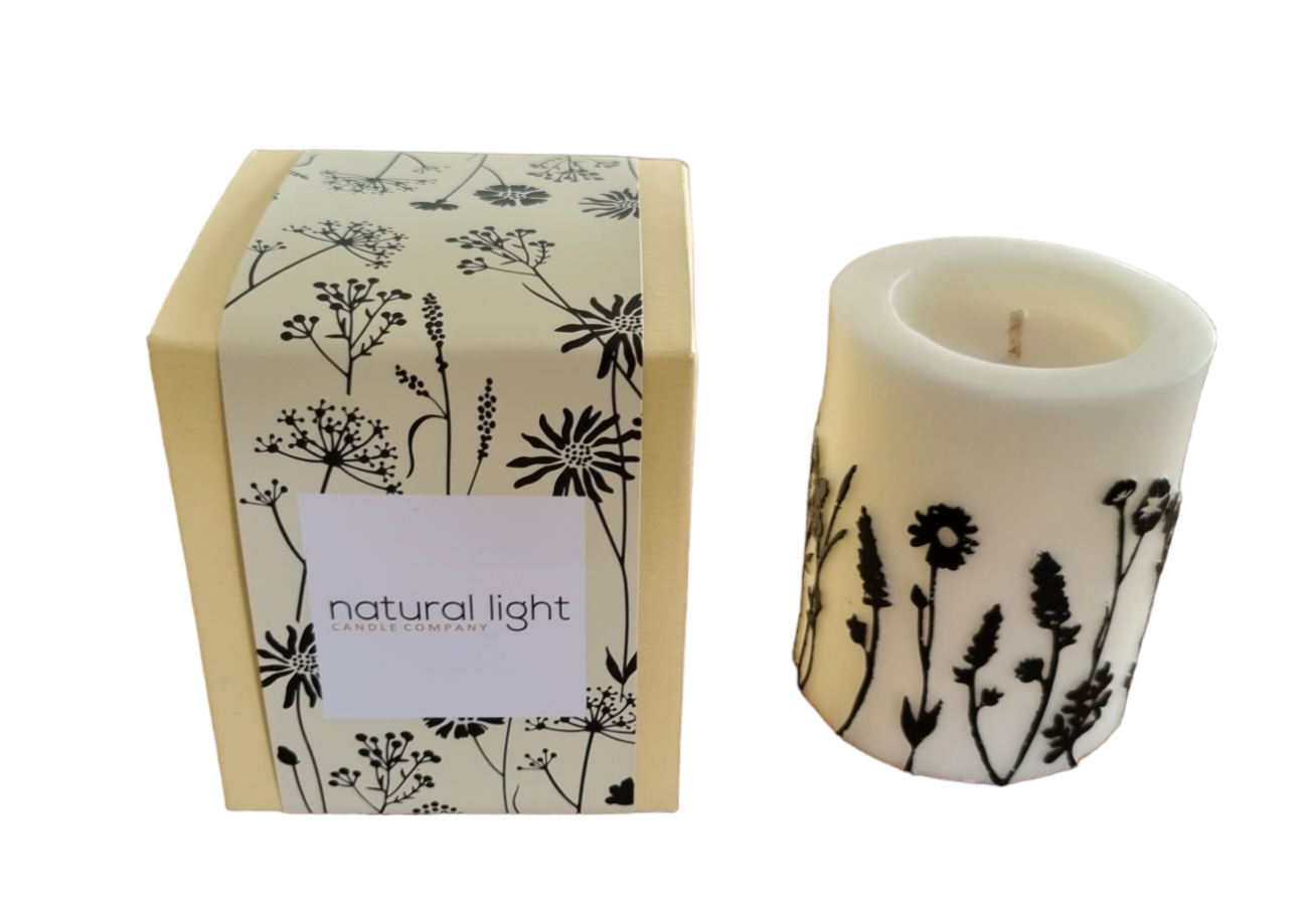 Wildflower Mini Rec Pillar White/Black