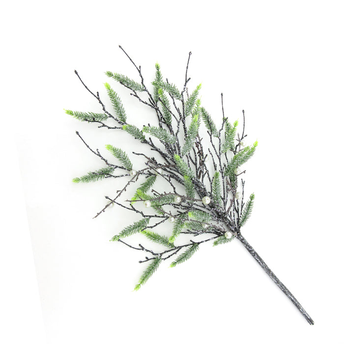 Ice Pine with Pearl Spray Green Silver