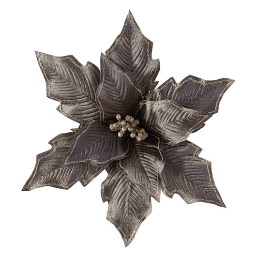 Poinsettia Brown Clip on