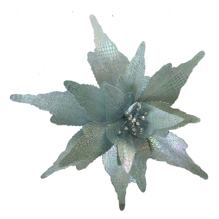 Poinsettia Irrid Tiffany Clip on