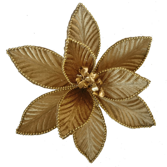 Poinsettia Mustard Clip on