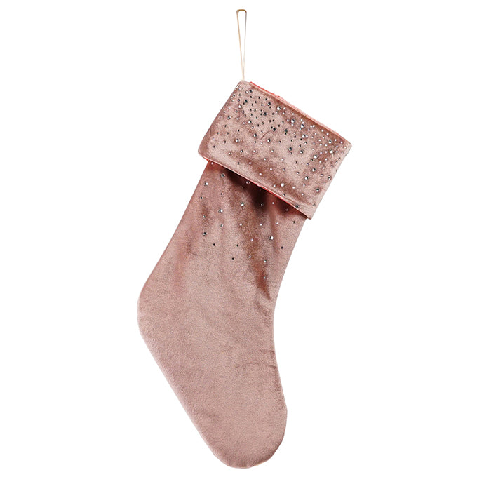 Diamonte Stocking Dark Pink