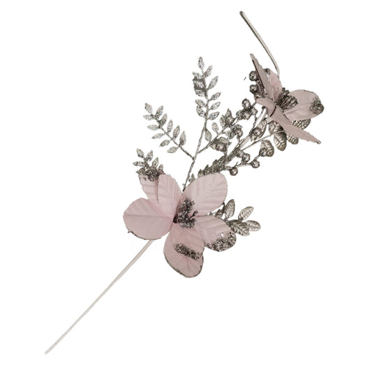 Velvet Magnolia Spray Pink Sliver