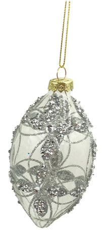 Clear Long Drop Silver Tiffany