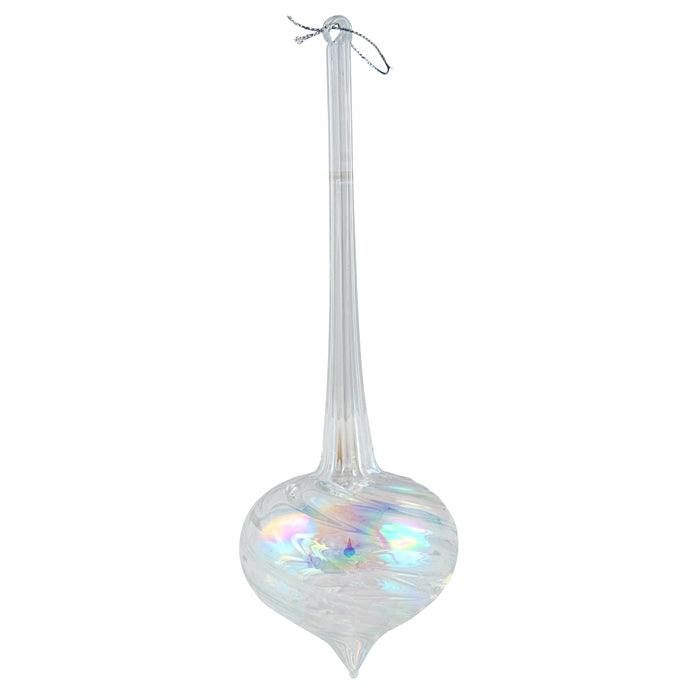Iridescent Onion Drop Glass