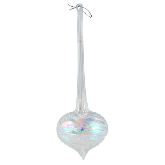 Iridescent Onion Drop Glass