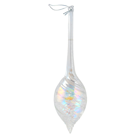 Finial Drop Iridescent Glass