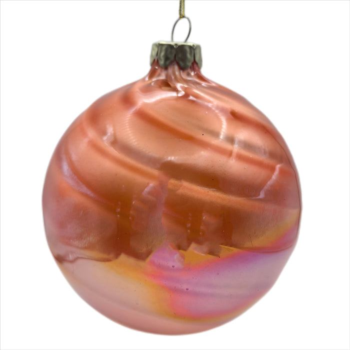 Glass Coral Pearl Bauble