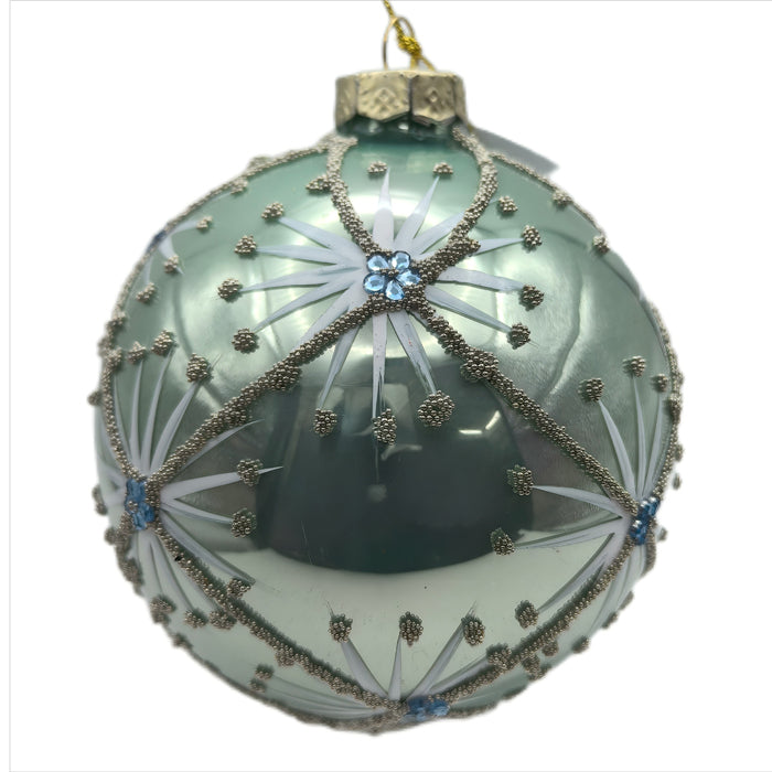 Glass Tiffany Snowflake Bauble