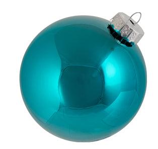 Glass Bauble Teal 10cm