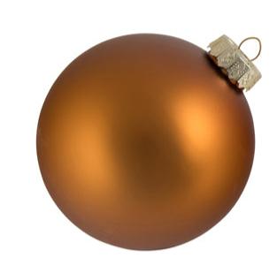 Glass Bauble 10cm Copper Matt