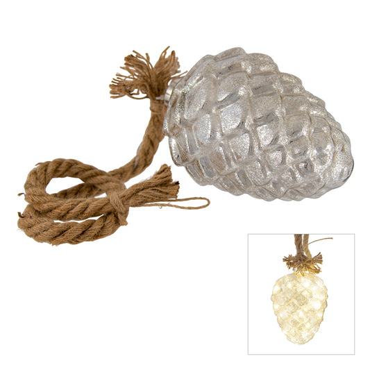 Glass Led Champagne Rope Cone