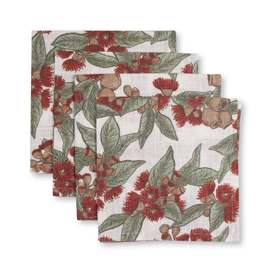 Natalie Red Napkin Set 4