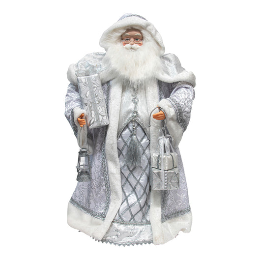 Large Silver Santa with Parcels