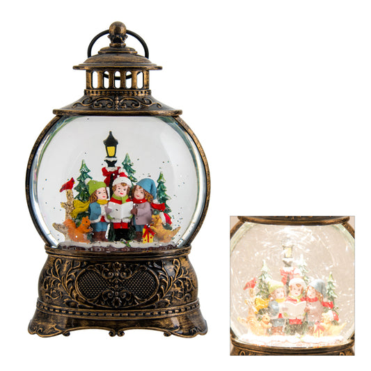 Bronze Led Music Lantern Caroling Kids
