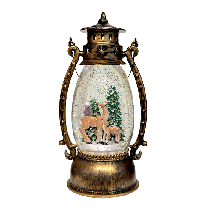 Led Snow Lantern Bronze