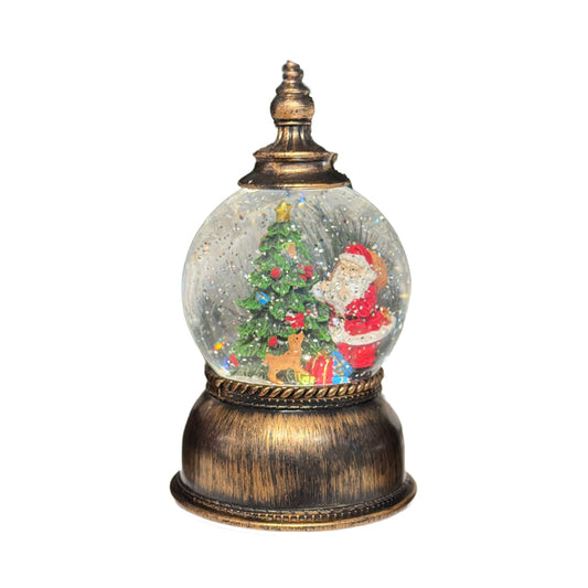 Led Snow Ball Gold Lantern Small