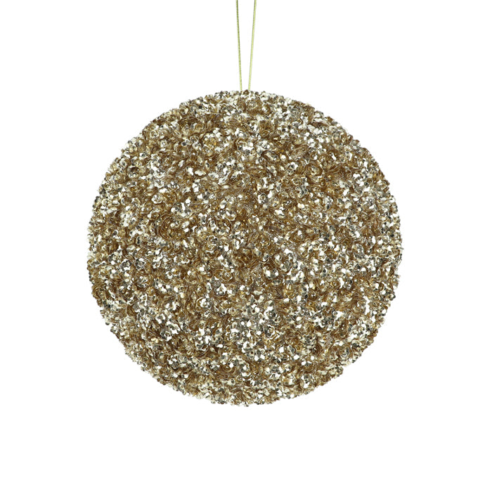Beaded Sequin Ball Champagne Large