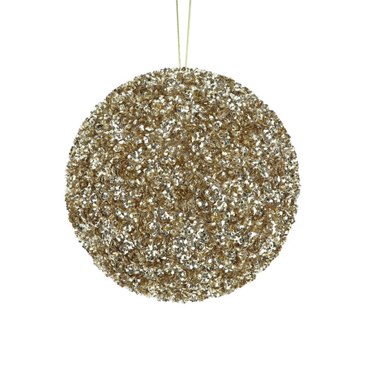 Beaded Sequin Ball Champagne Large