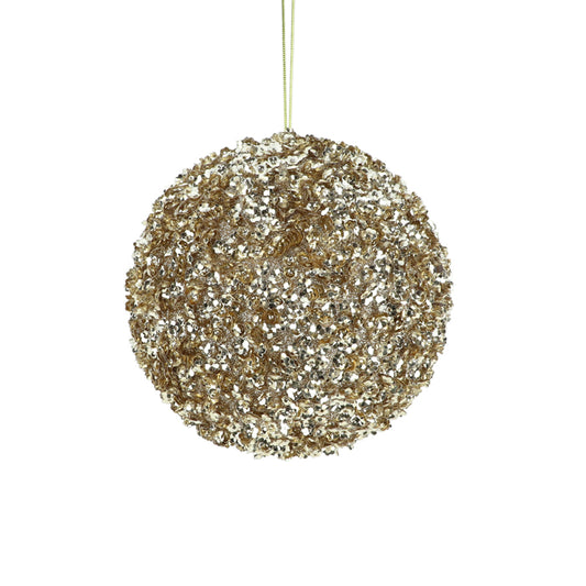 Beaded Sequin Ball Champagne Med