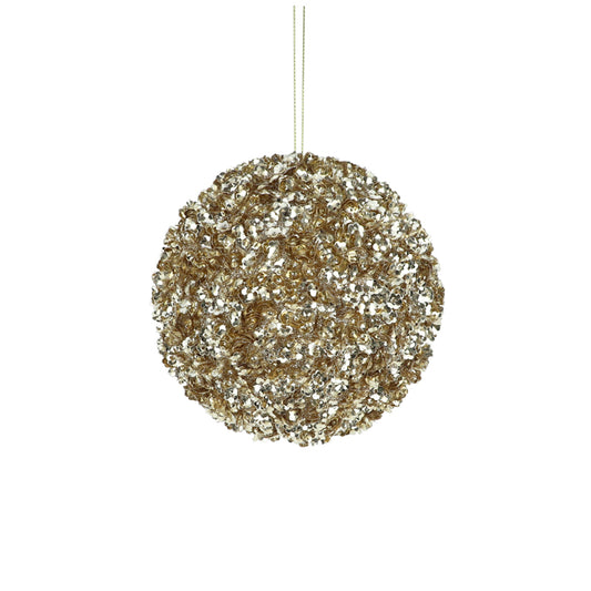 Beaded Sequin Ball Champagne Small