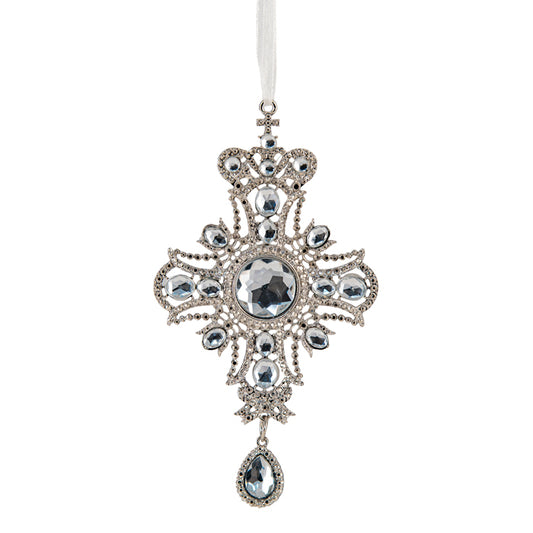 Jewel Tone Cross with Drop