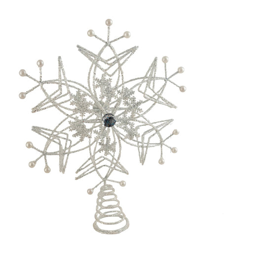 Wire Snowflake White Topper