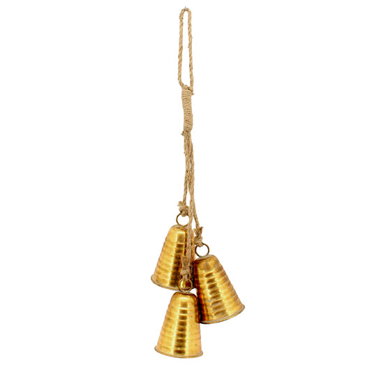 Metal Antique Gold 3 Bell Drop