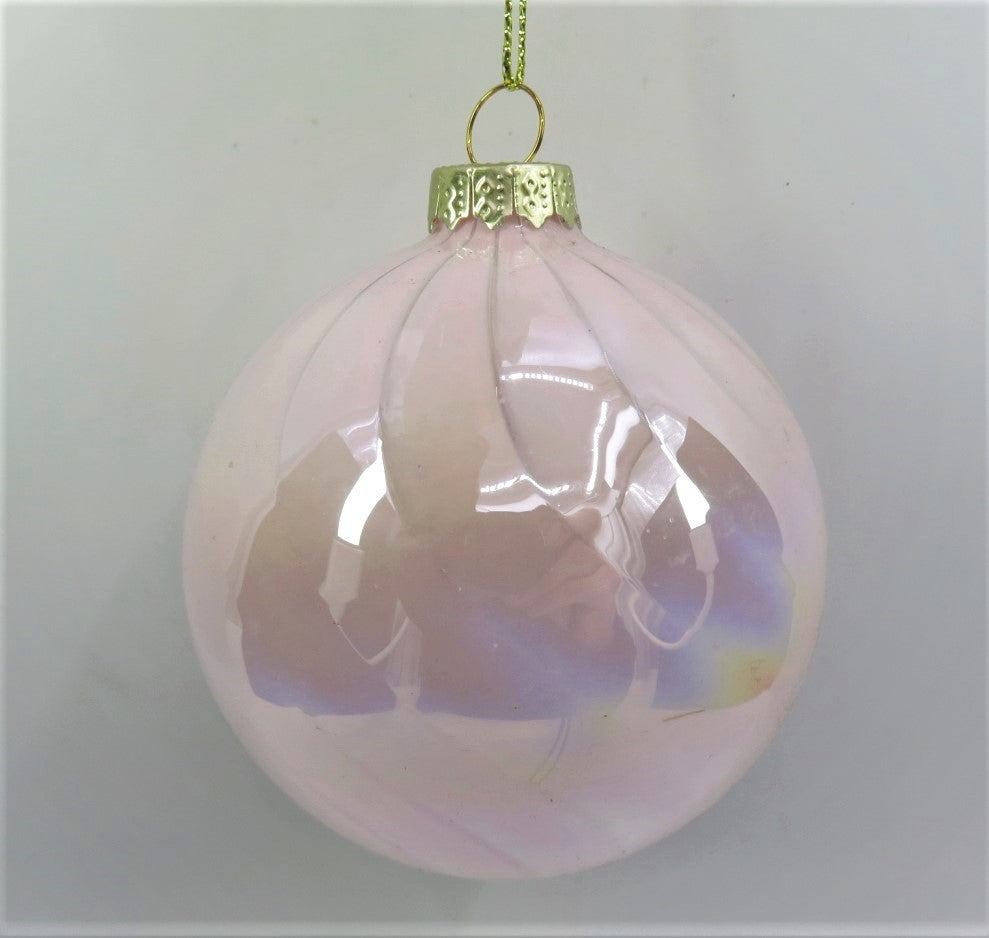 Pale Pink Glass Gloss Textured Finish