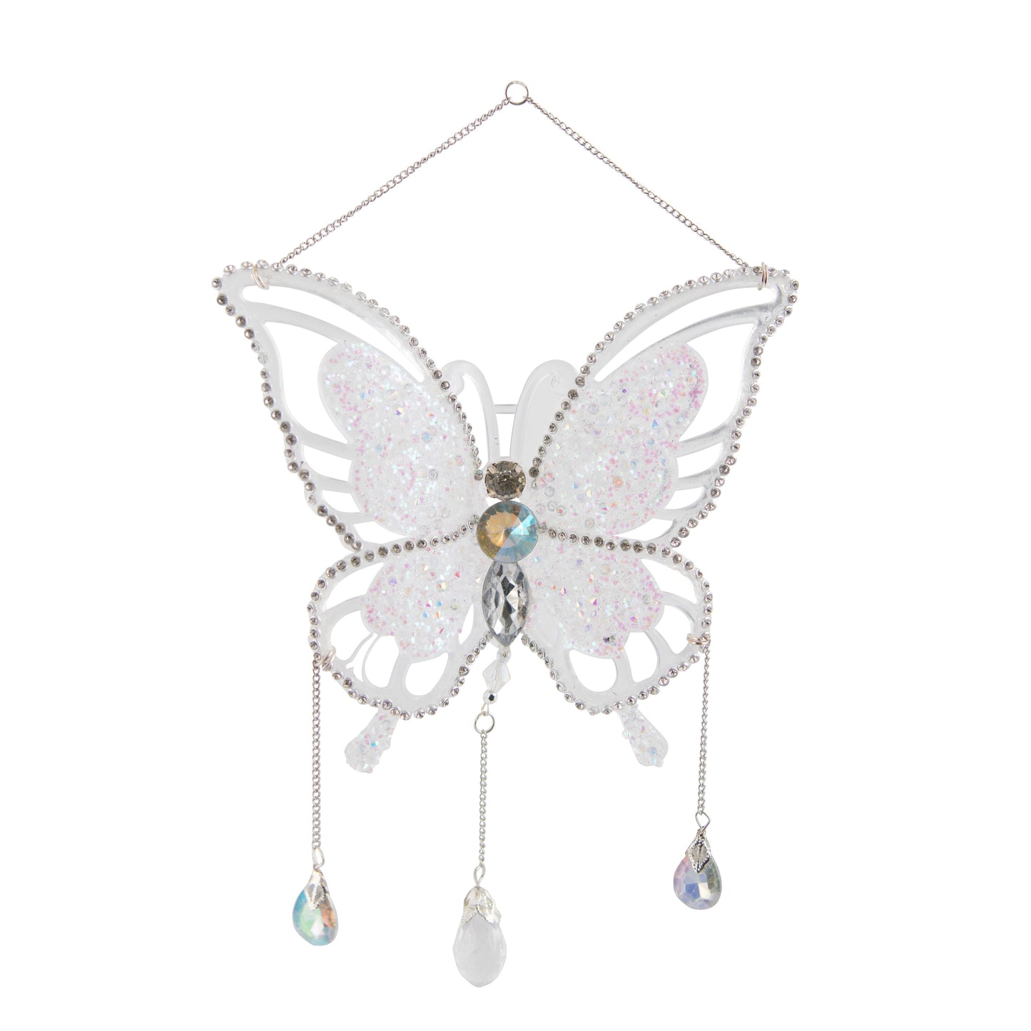 Butterfly White Champagne Hanging Deco