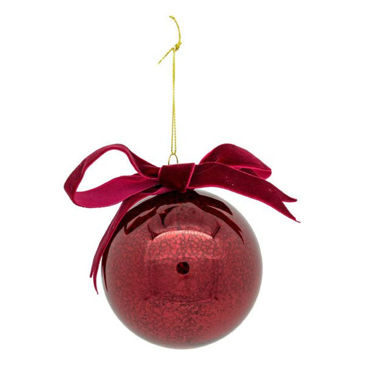 Antique Burgundy Bow Ball