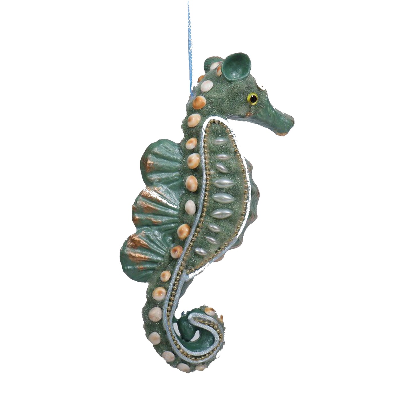 Aqua Shell Seahorse Decoration