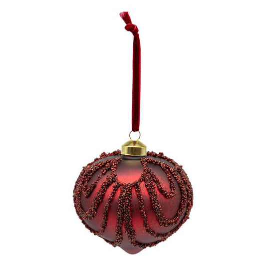 Burgundy Beaded Drop