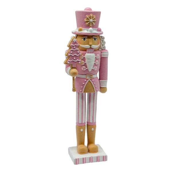Pink Gingerbread Nutcracker 36cm LED
